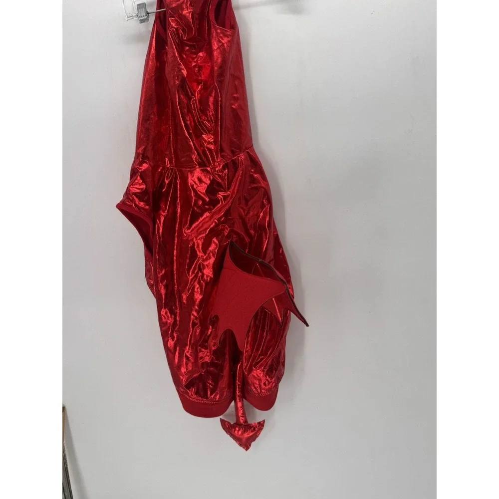 Party Dog Cat Pet Metallic RED DEVIL Costume Outfit Size Xl ADORABLE